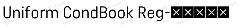 Uniform CondBook Reg字体转换